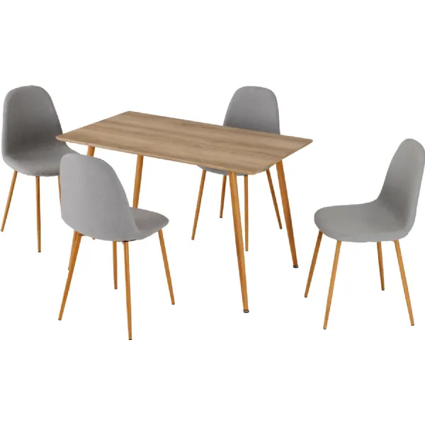 Barley Dining Table Oak Veneer Oak Effect