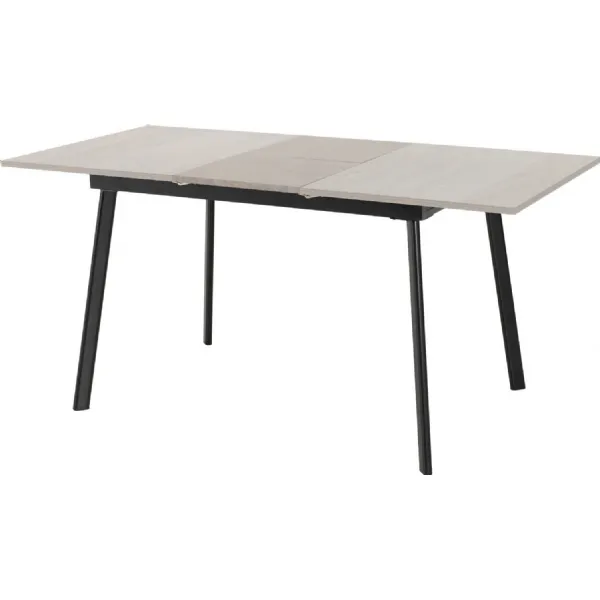 Avery Extending Dining Table Concrete Grey Oak Effect Black