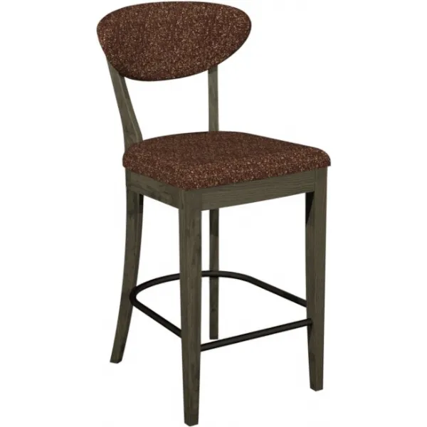 Auburn Fabric Upholstered Bar Stool Fumed Oak Frame