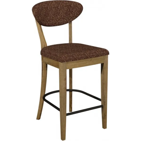 Auburn Fabric Upholstered Bar Stool Rustic Oak Frame