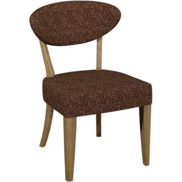 Auburn Fabric Upholstered Dining Chair Rustic Oak Frame