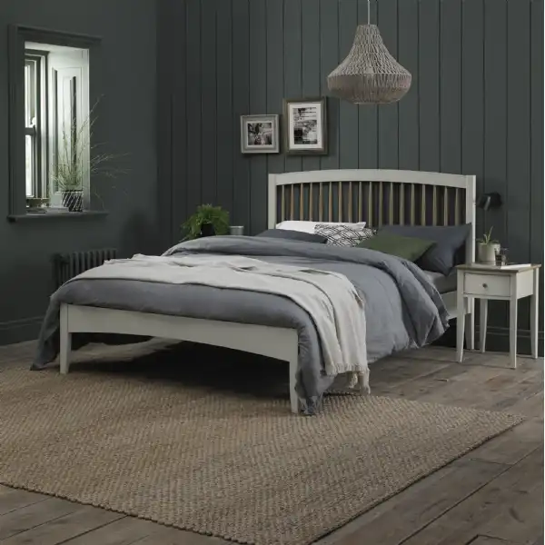 Grey Painted Scandi Oak Double Bed