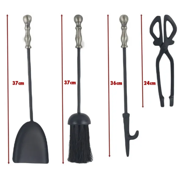 Companion Set Black Pewter Finish 42cm