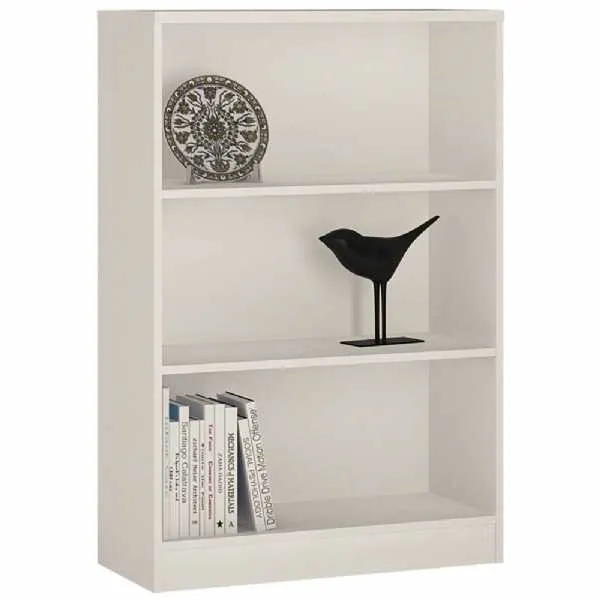 4 You Medium Wide Bookcase In Pearl White