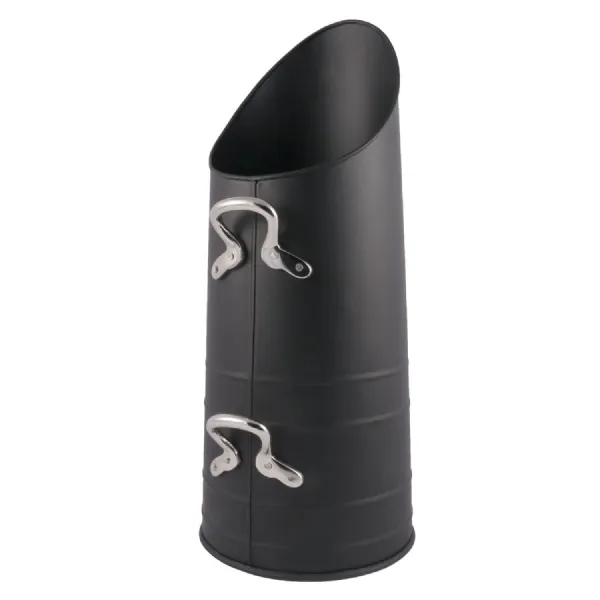 Anthracite Hod (Heavy Handles) Black with Nickel Handles 54cm
