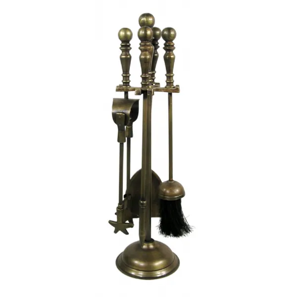 Fire Tool Set Antique Brass 51m