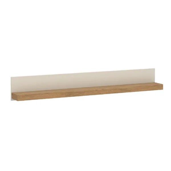 Naxxar Wall Shelf 194 cm in Cashmere and Stone Oak