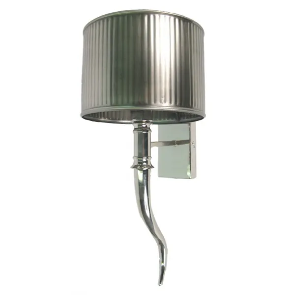Nickel Horn Wall Light 49cm