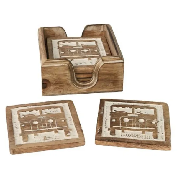 Set of 6 4x4 Front View Coasters 11cm