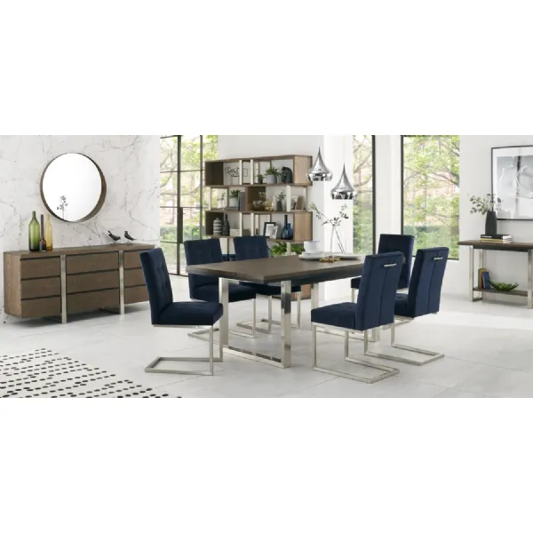 Dark Oak Large Rectangular Extending Dining Table