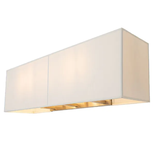 Cream Shade Long Rectangular Wall Lamp