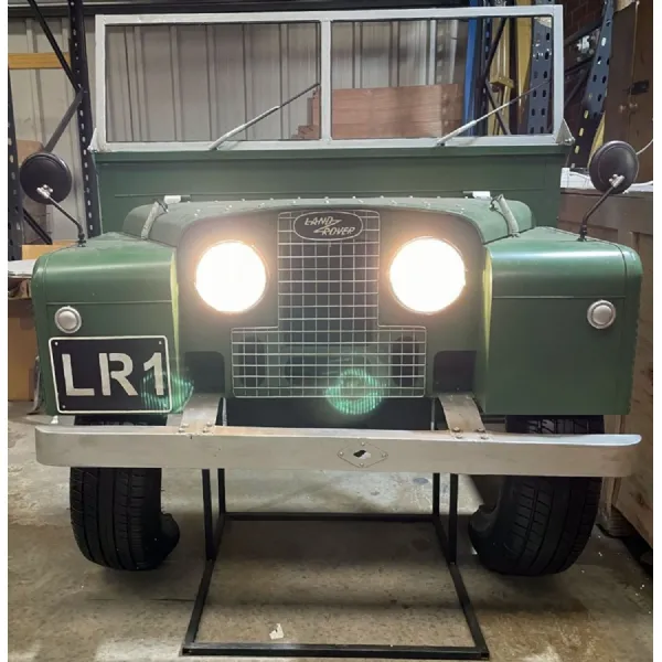 Green Metal Land Rover Model with LED Headlights 119cm