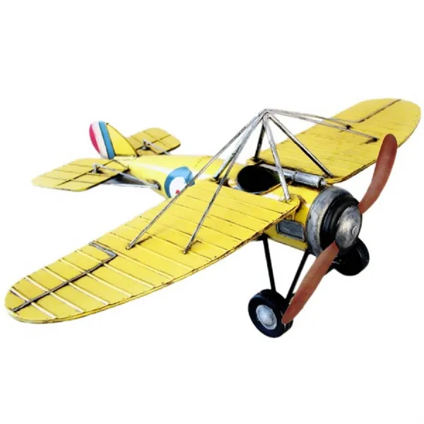 Vintage Biplane Yellow 30cm