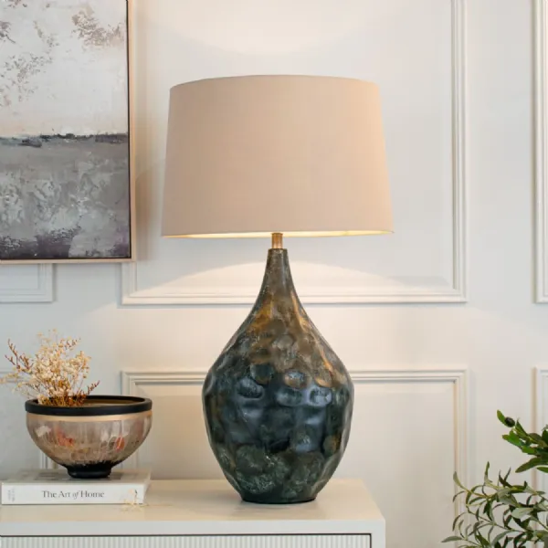 Aketa Dark Weathered Table Lamp (Base Only)