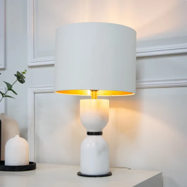 Livia White Table Lamp