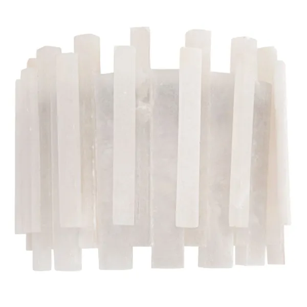 Bronze Metal and White Alabaster Wall Lamp
