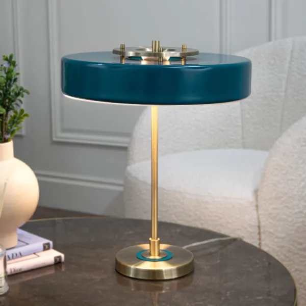 Tarbet Blue Table Lamp