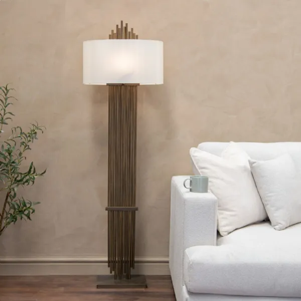 Vienna Antique Brass Floor Lamp