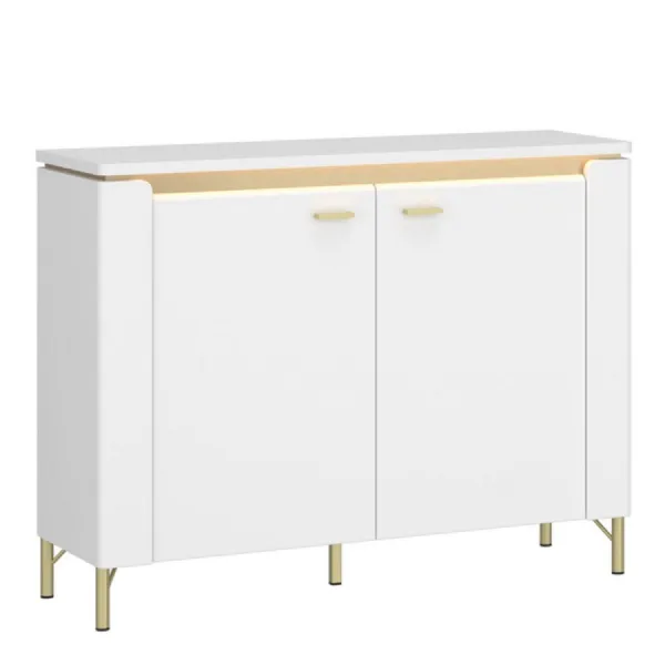 Lazio Sideboard 2 Door in Alpine White White Gloss