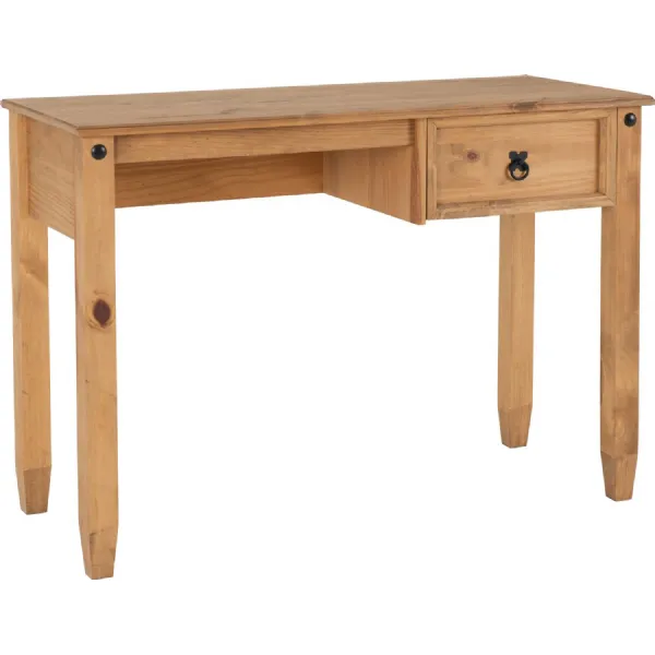 Budget Mexican Study Desk Distressed Waxed Pine