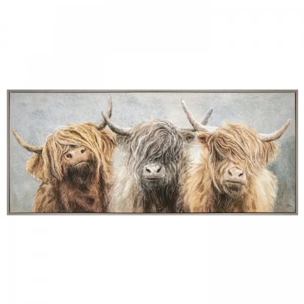 Three of a Kind Framed Canvas