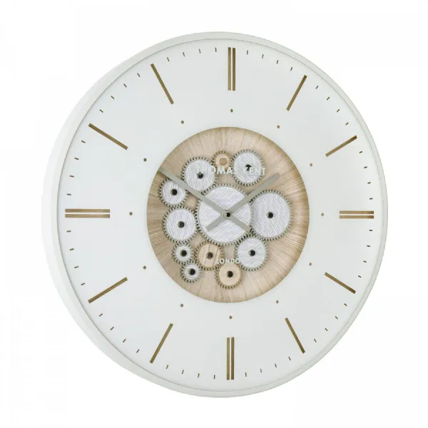 21 inches Wall Clock Cog Ivory