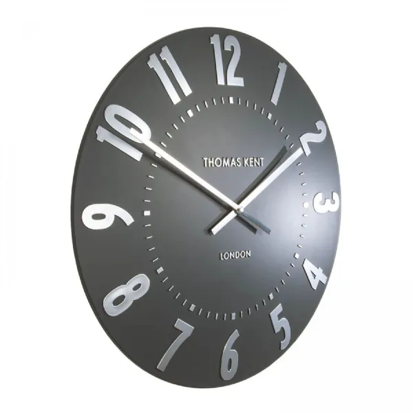 20 inches Wall Clock Graphite Silver
