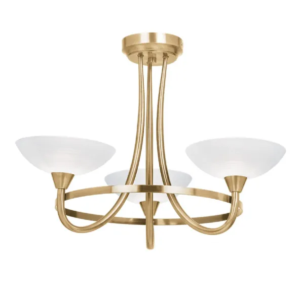 Cagney 3 Ceiling Lamp Antique Brass
