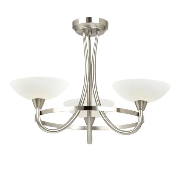 Cagney 3 Ceiling Lamp Satin Chrome