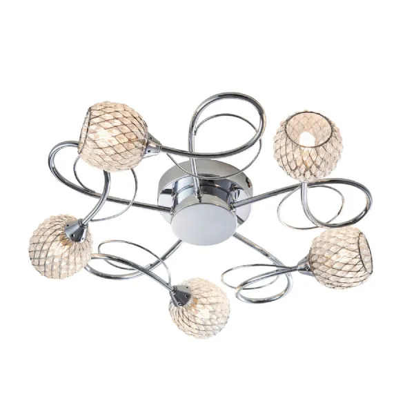 Aherne 5 Ceiling Lamp Chrome