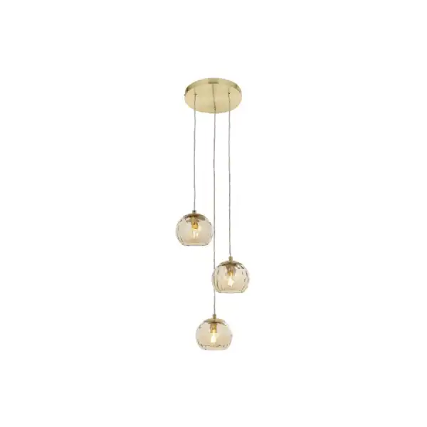 3 Pendant Light Satin Brass