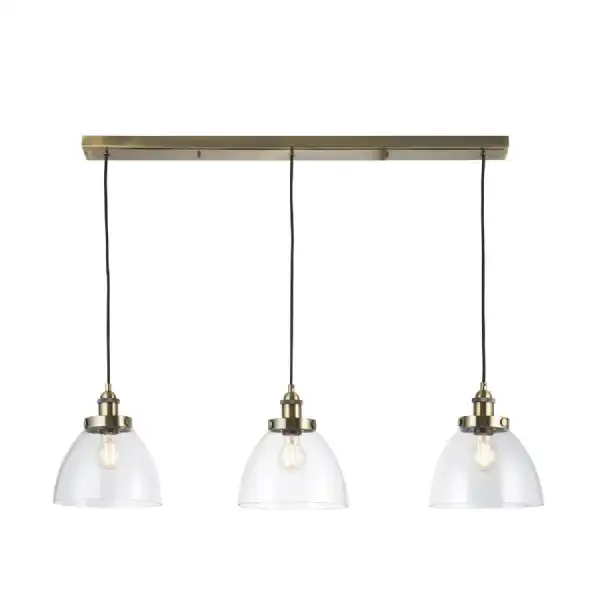 3 Pendant Light Antique Brass