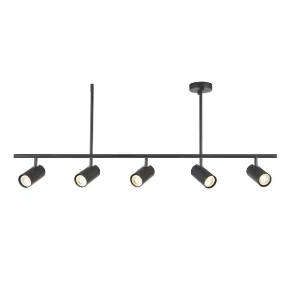 Large 5 Ceiling Light Black