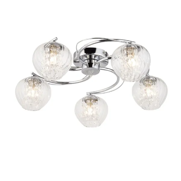 Mesmer 5 Ceiling Light Chrome
