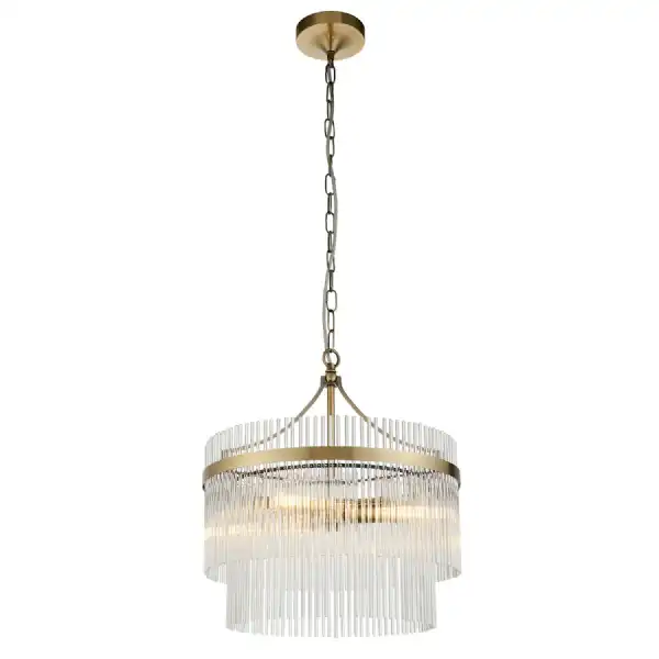 3 Pendant Light Antique Brass
