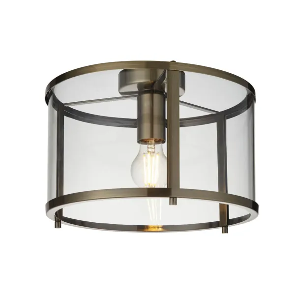 1 Ceiling Light Antique Brass