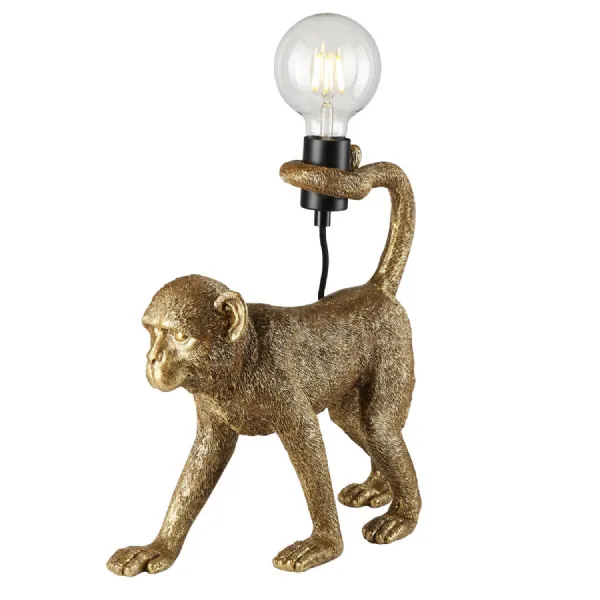 Gold Capuchin Resin Table Lamp