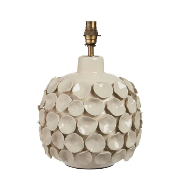 Borello Table Lamp Base Ivory Crackle Glaze