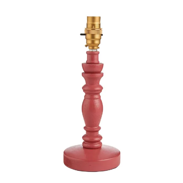 Bibury Table Lamp Base Satin Pink Clay Paint