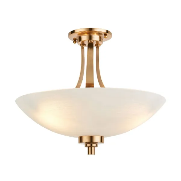 Welles 3 Ceiling Light Brushed Aged Brass