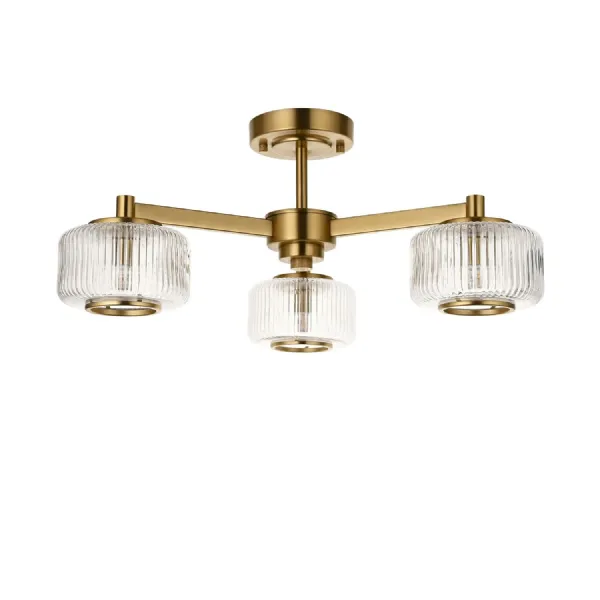 Stamford Ceiling Light Brushed Aged Brass