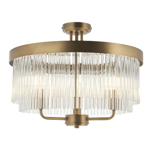 Clermont 3 Ceiling Light Warm Antique Brass