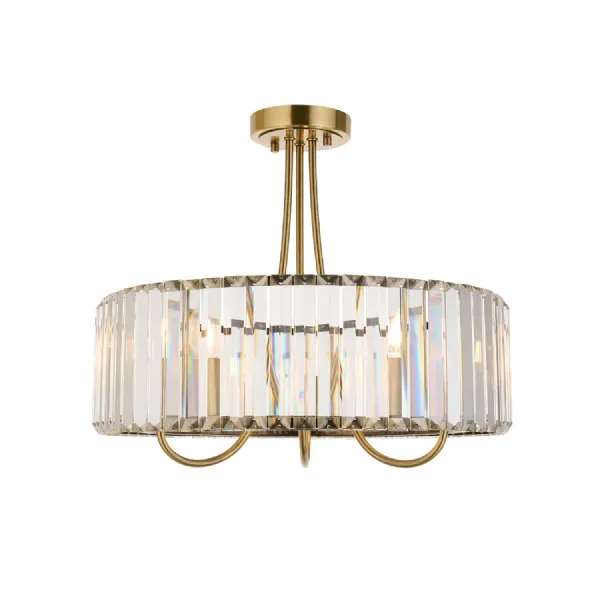 Visconti 3 Ceiling Light Antique Brass