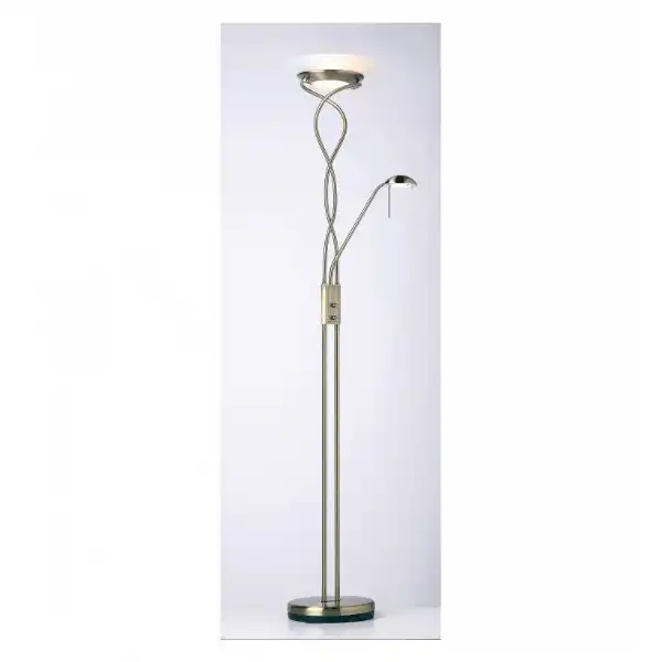 Antique Brass Metal Floor Adjustable Reading Floor Lamp