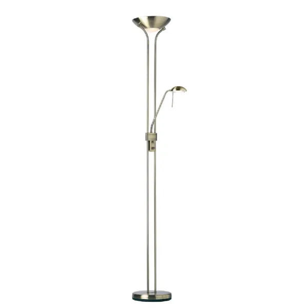 Antique Brass 2 Light Floor Lamp