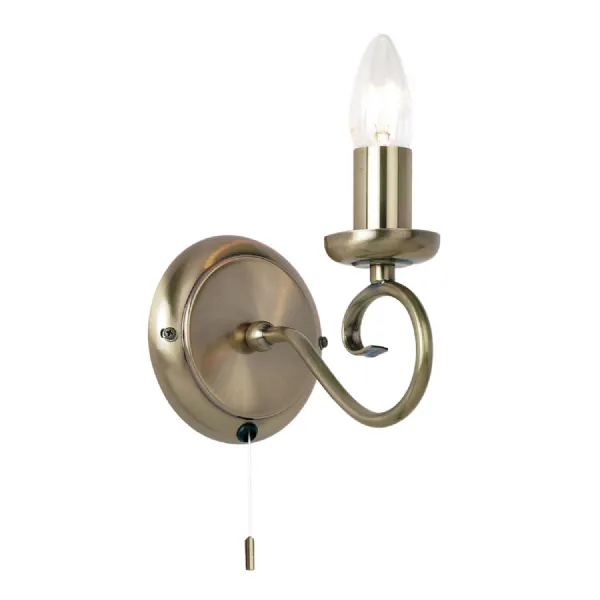 Trafford Wall Light Antique Brass