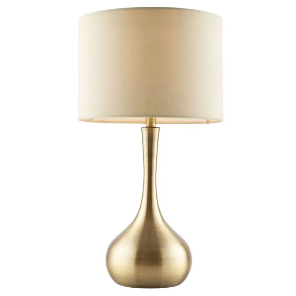 Piccadilly Table Lamp Brass And Taupe