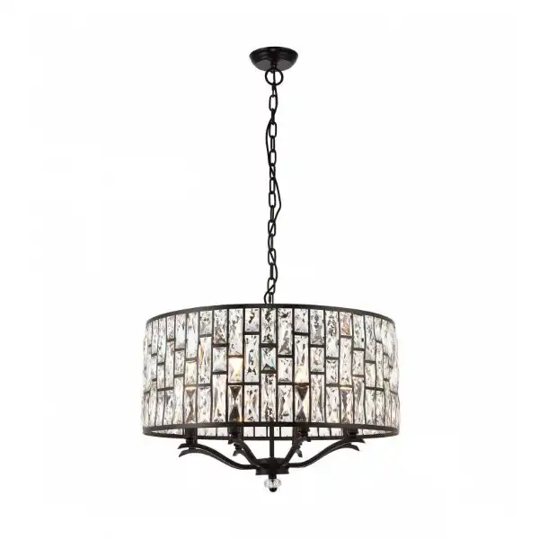 Bronze Crystal 8 Pendant Ceiling Light