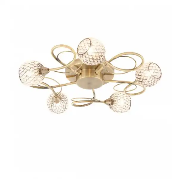 Traditional Antique Brass 5 Ceiling Wall Lamp Light