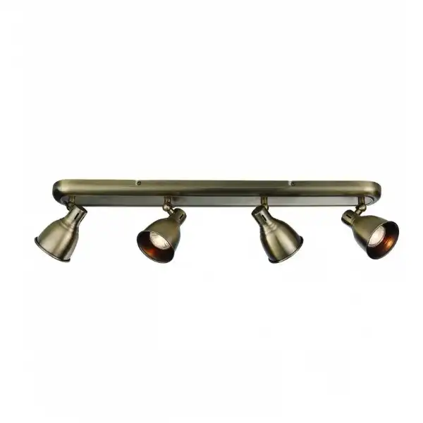 4 Ceiling Light Antique Brass